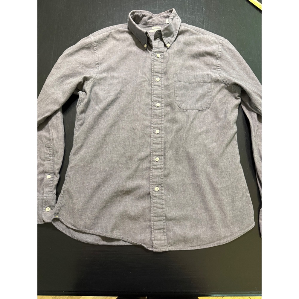 Unionmade Made in New England Mens Grey Flannel‎ Button Down Shirt Size M